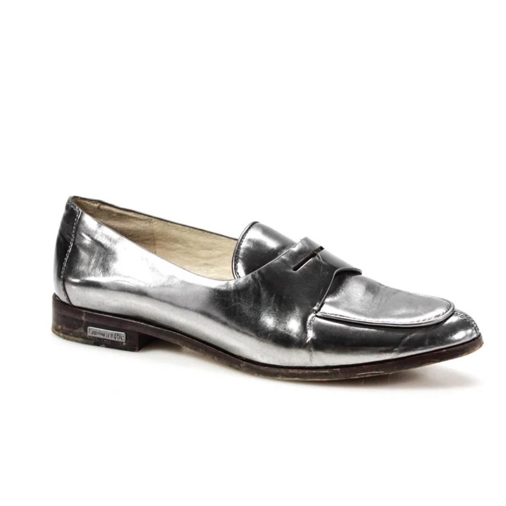 Louise et Cie Silver Shiny Loafers